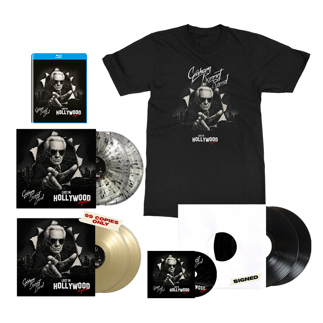 Graham Bonnet Band - Lost In Hollywood Again (Live) - CD/DVD + Splatter Vinyl + Gold Vinyl  + Blu Ray + TP + Tee