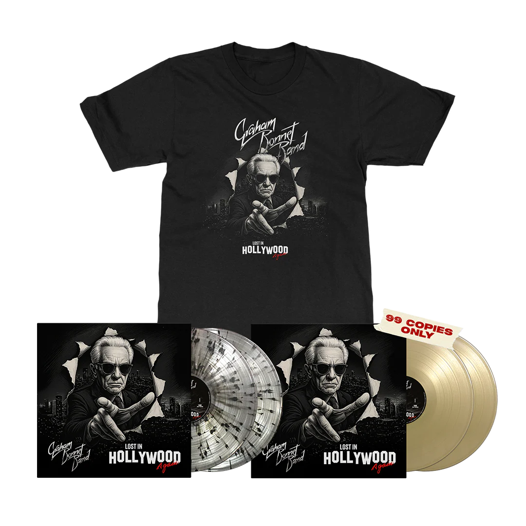 Graham Bonnet Band - Lost In Hollywood Again (Live) - Splatter Vinyl + Gold Vinyl + Tee